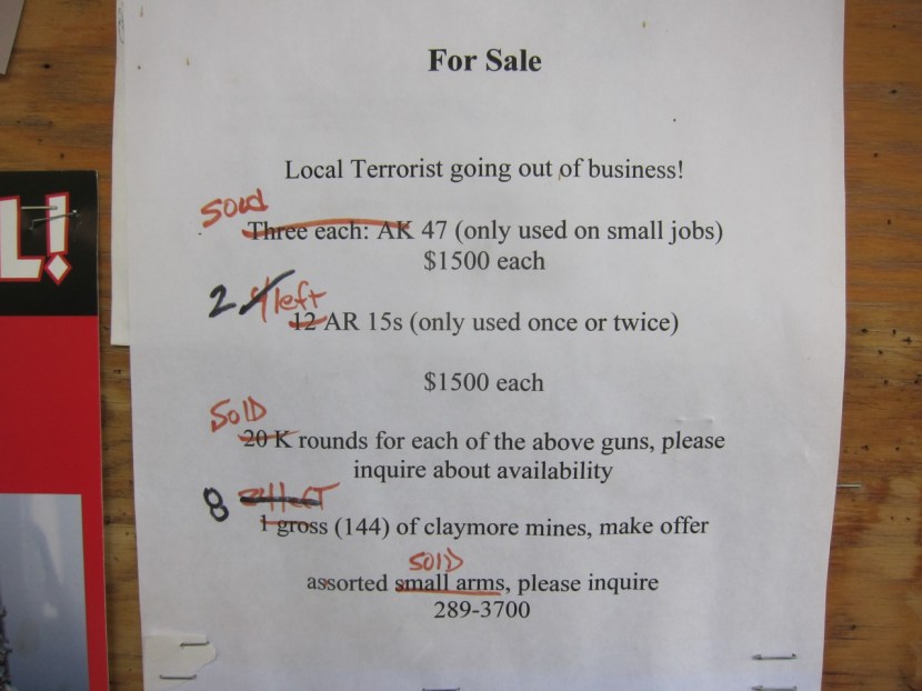 Reading small town bulletin boards is a worthwhile way to spend my time.