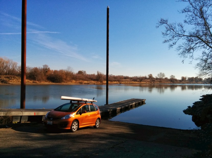It turns out that my small Honda Fit is perfectly capable of carrying a 12'6'' SUP.