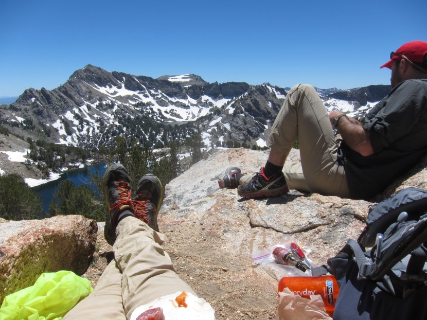 Lunch in the Rubies. Lake two of four.