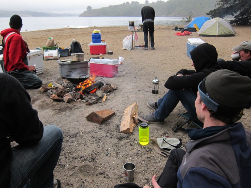 Frying fish encrusted with gold fish crackers, toast and sour cream and onion pretzels.