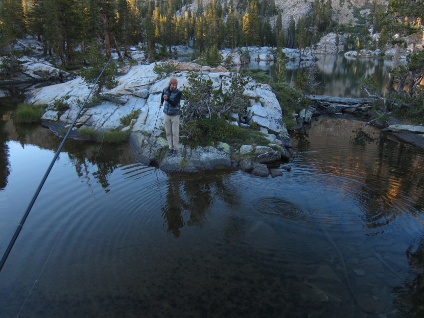 An evening of successful tenkara fishing - still totally  beginners.