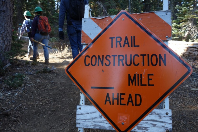 Building a new section of the Pacific Crest Trail in the Sierra Buttes area.